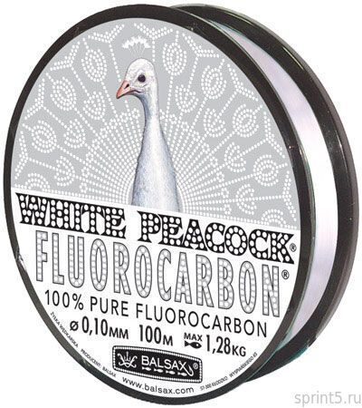 Леска BALSAX "White Peacock Fluorocarbon" (0,22 мм, 4,36 кг, 30 м)