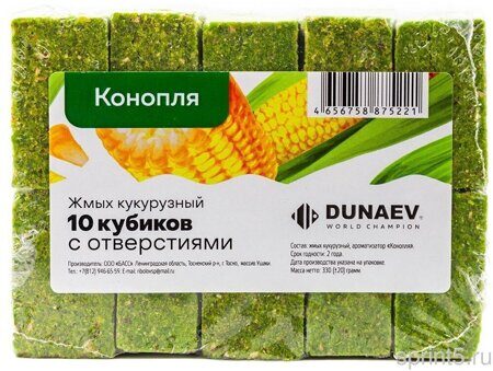 Жмых кукурузный DUNAEV "Конопля" (300 гр)